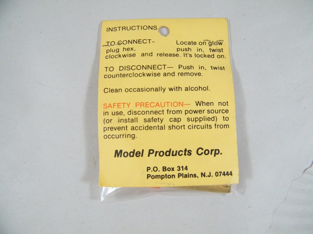 HEAD LOCK RC GLOW PLUG CONNECTOR, CHARGING JACK & REMOTE SINGLE