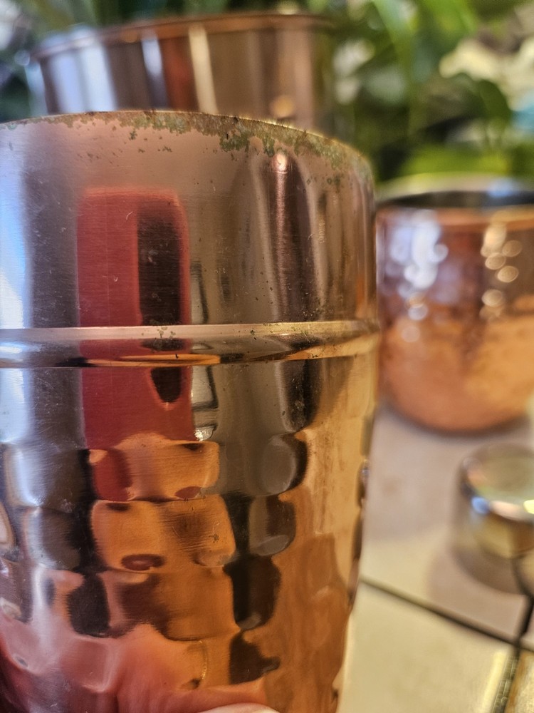 Hammered Copper Bar Tools Drink Mix Set