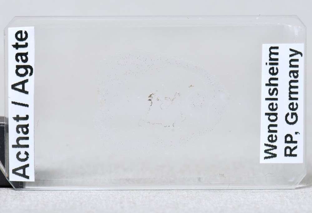 AGATE ACHAT thin section STUNNING Wendelsheim Germany - microscope slide