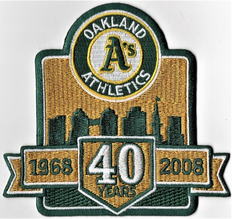 2008 Oakland A's 40th Aniversary Athletics MLB Baseball Patch
