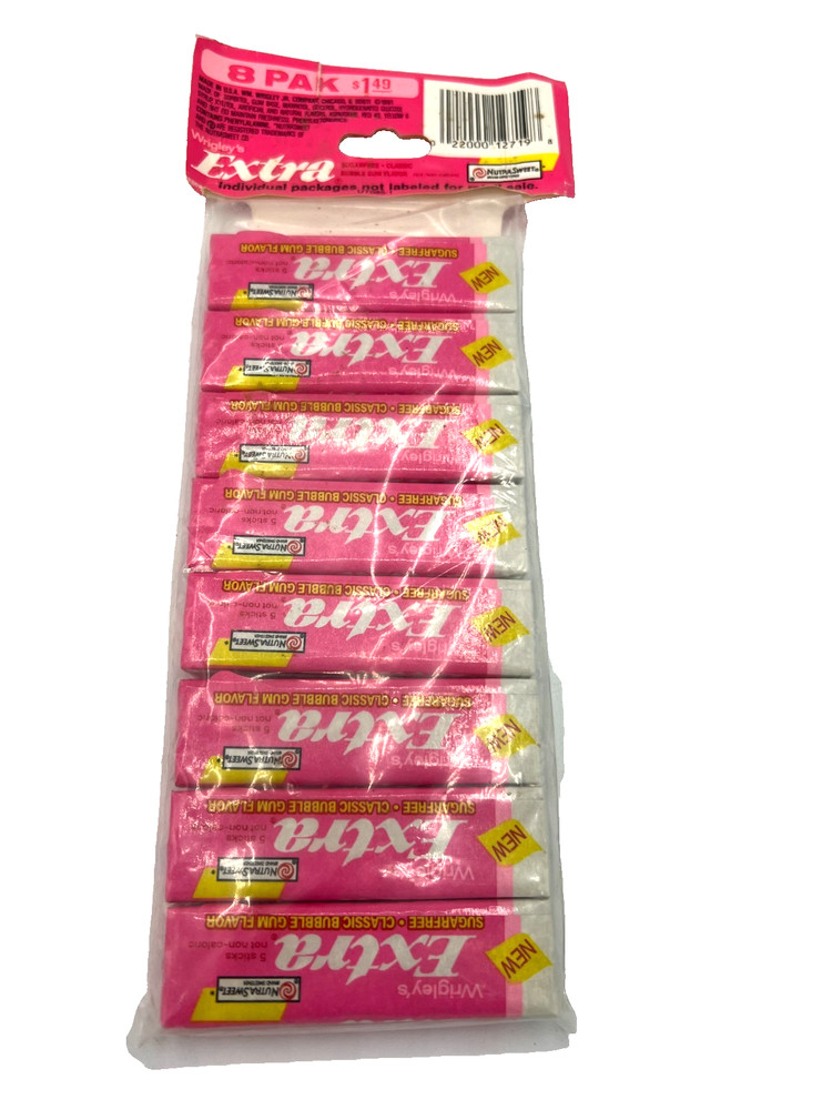 Vintage Wrigleys Extra 8 pack store Rack Pack Nutra Sweet