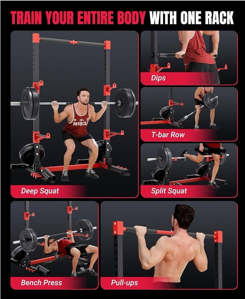 YOLEO Smith Machine & Squat Rack Combo Multifunctional Power Ra