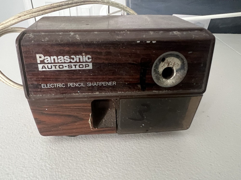 Vintage Panasonic auto stop electric pencil sharpener