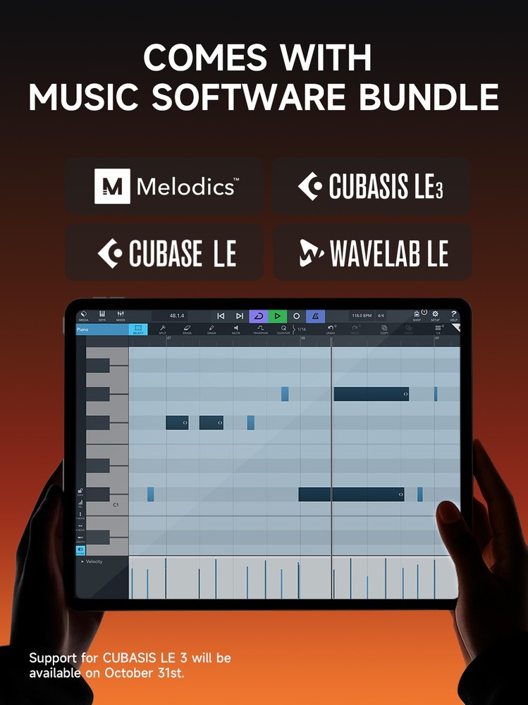 Donner USB MIDI Keyboard Controller Synthesizer Sequencer With Software
