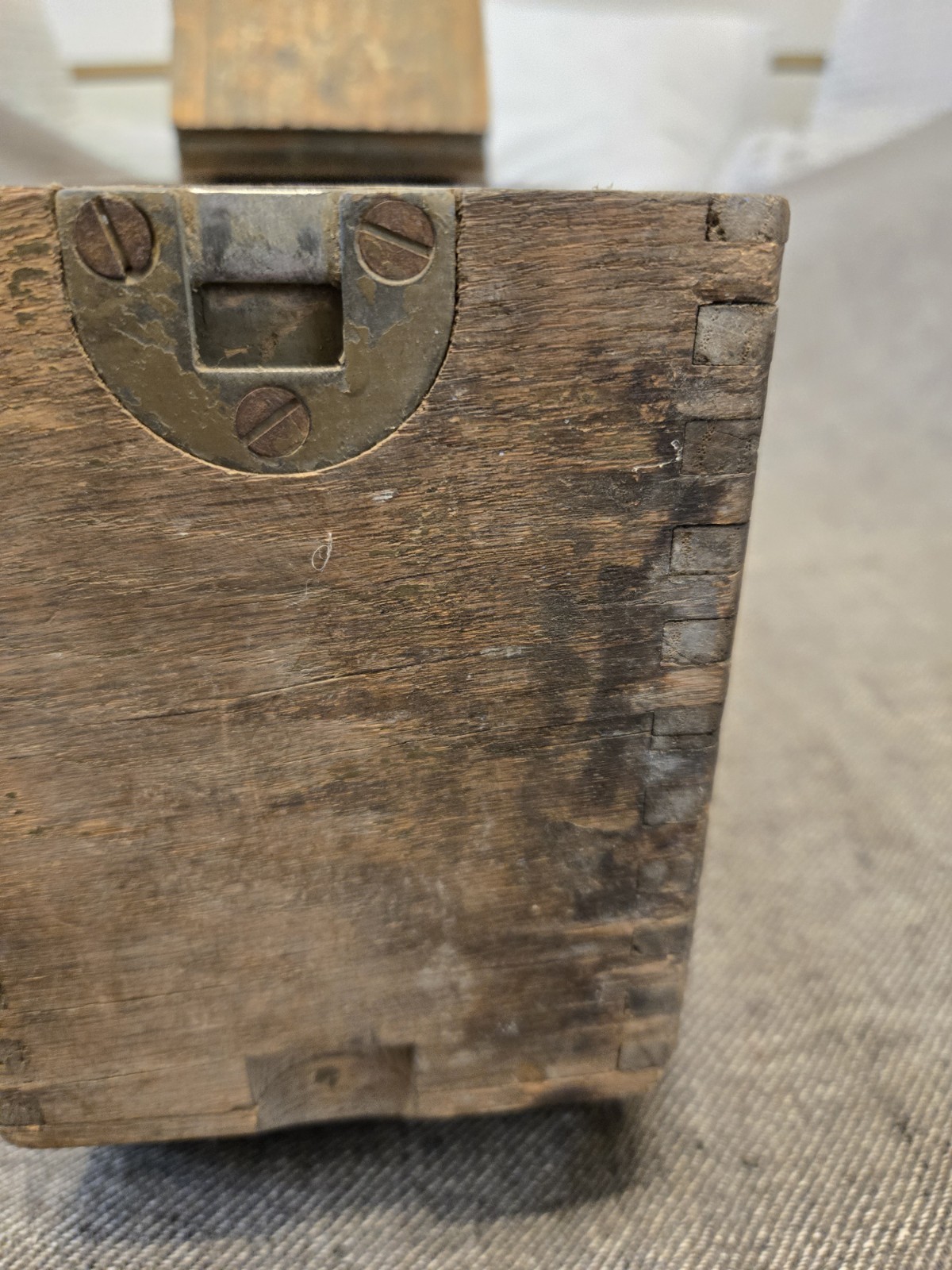 WW1 US ALL ORIGINAL WOODEN AMMUNITION BOX AS USED WITH THE M1917 BROWNING MG