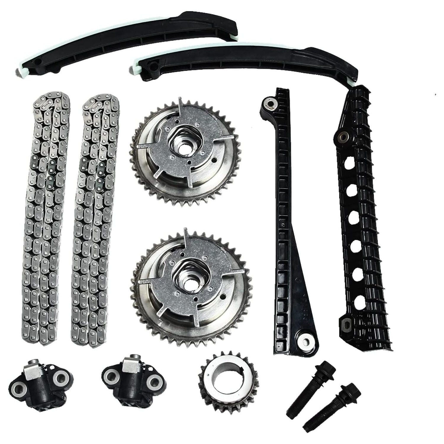 Fits 04-08 Ford 5.4L Timing Chain Kit Water Oil Pump Cam Phaser Gaskets Solenoid