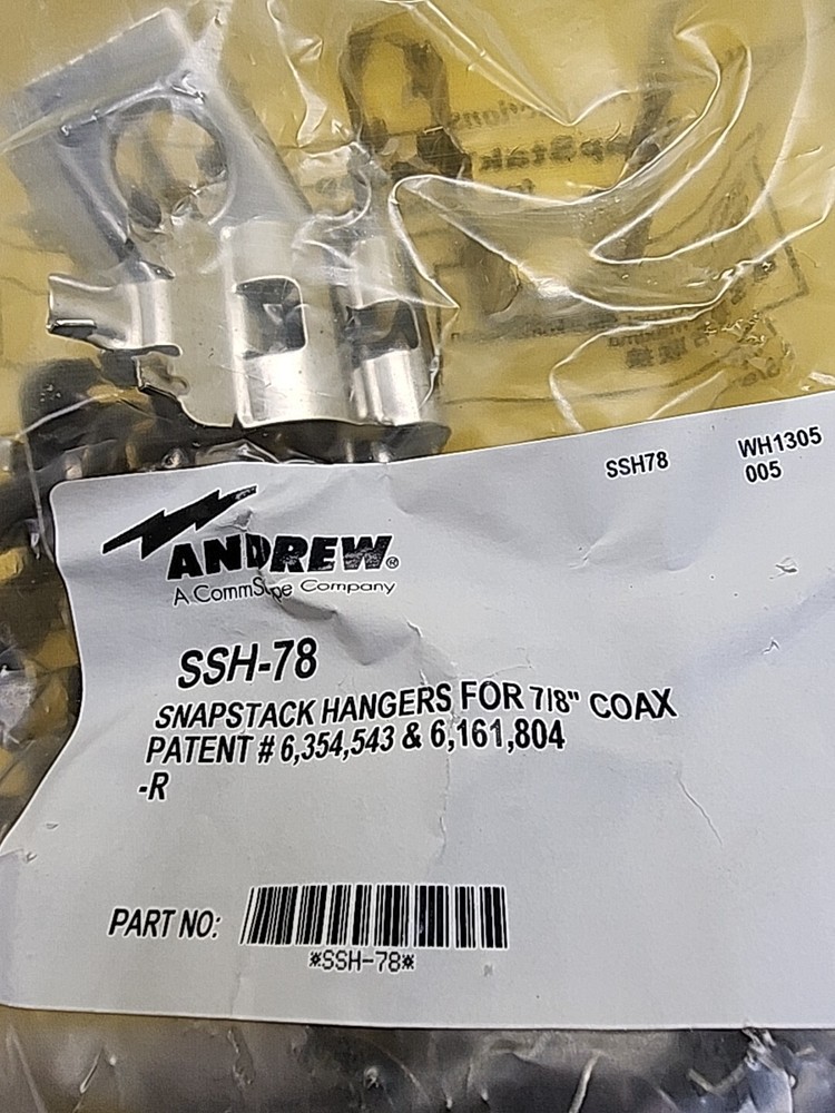 ANDREW COMSCOPE SSH-78 SNAPSTACK HANGERS FOR 7/8" COAXIAL CABLE [2WS 3]