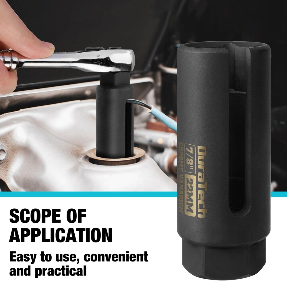 DURATECH O2 Oxygen Sensor Socket 3/8" Drive 7/8" 22mm Oxygen Sensor Remover Tool