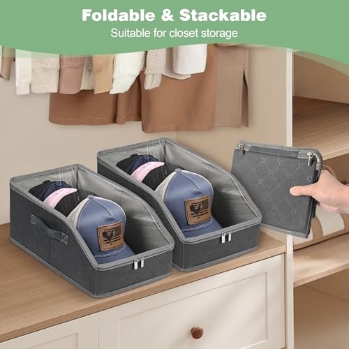 hat organizer for baseball caps-2PCS hat storage with transparent window