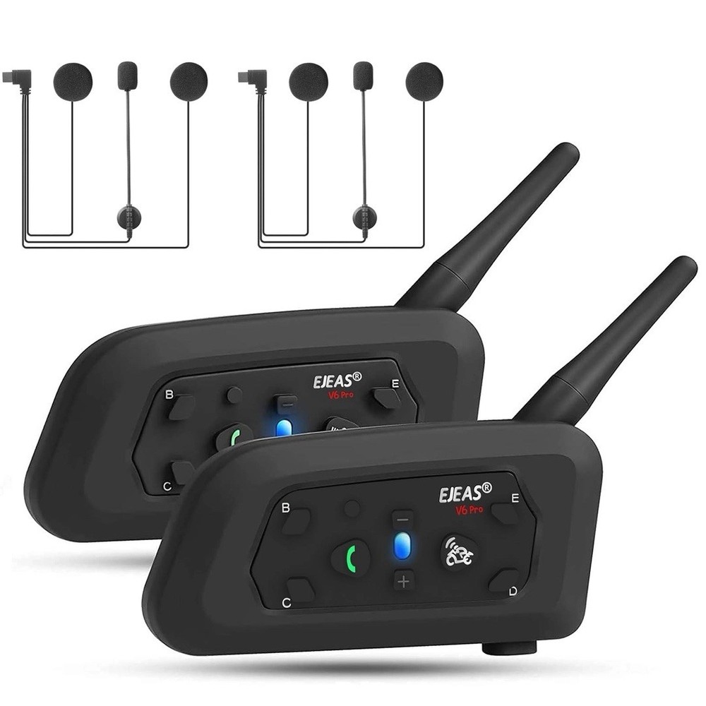 EJEAS V6 Pro+ Motorcycle Helmet Bluetooth Intercom, Upgraded Bluetooth 5.1 Motor