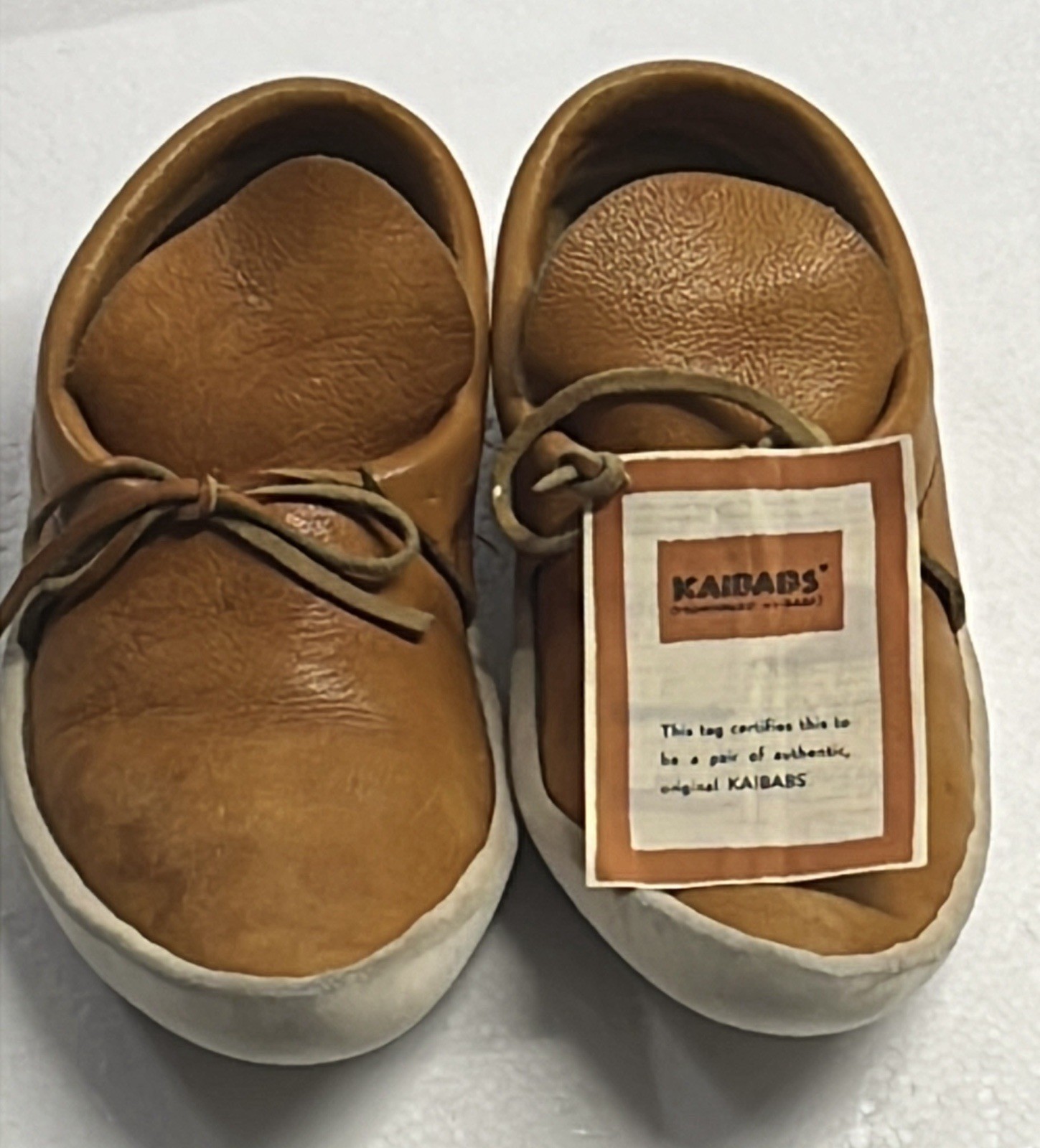 Original Kaibab  Mocassins  Traditional Navajo Leather Lace No Size 9.5” Length