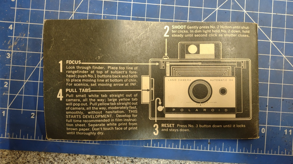 Polaroid Automatic 104 Land Camera Manual