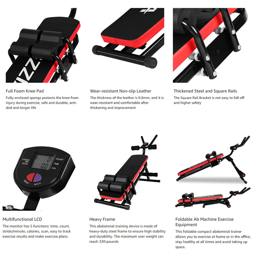 Bench Press Sit Up Abs Exerciser Multi-function Fitness Machines Weight
