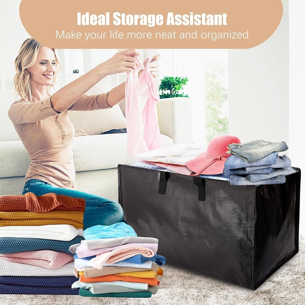 Durable Backpack Straps Moving Bags - Space-Saving 6 Pack for Dorm Essentials