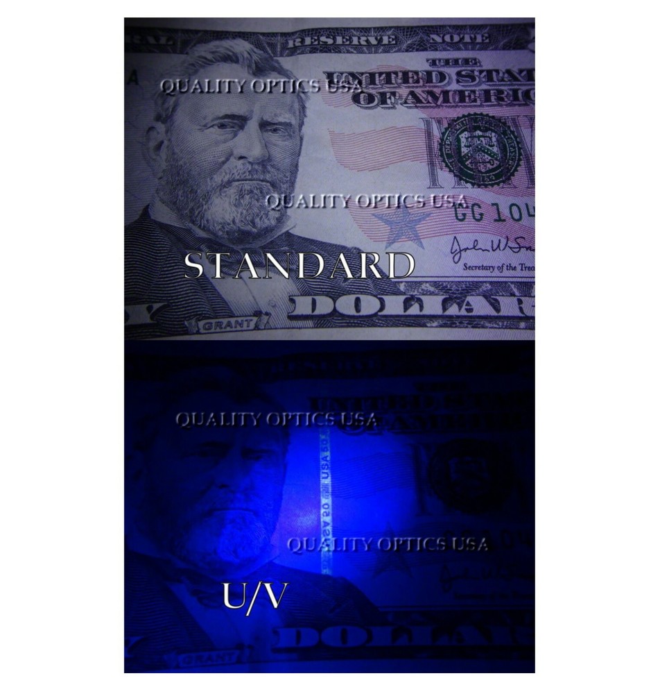 Quality Optics USA Illuminated Mini Microscope 2-Function 60x Magnifier UV/LED