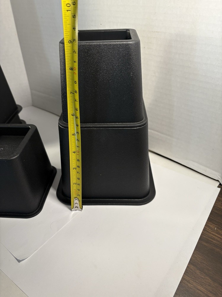 Adjustable Bed Risers Stackable to 9" Furniture Risers, 4 Large 6" & 4 Small 4"