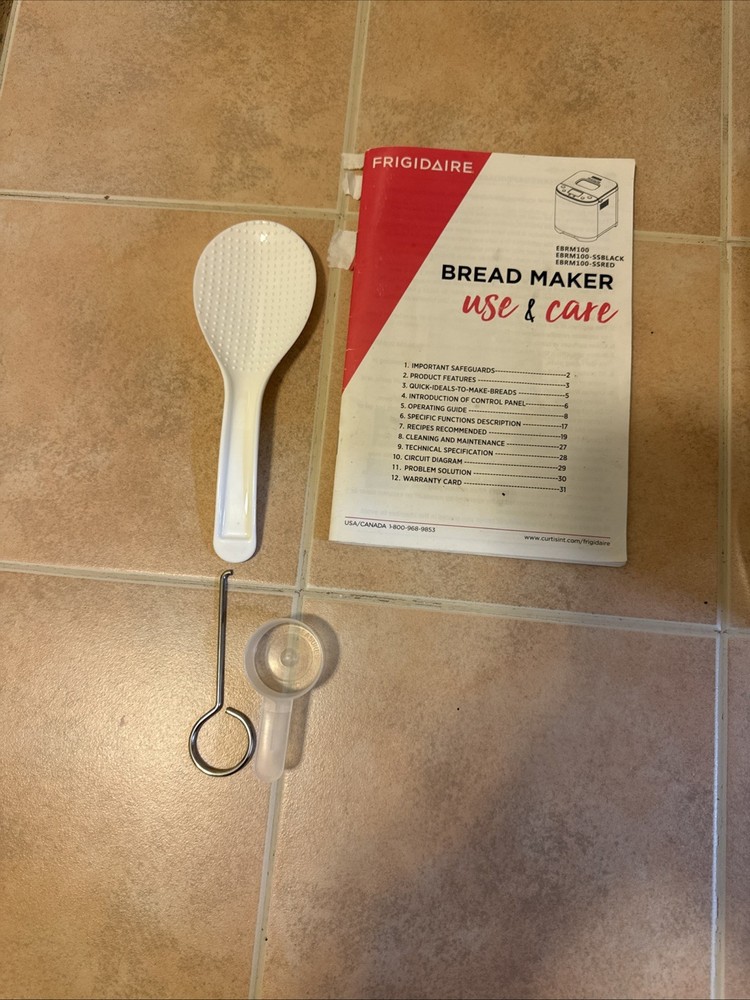 Frigidaire EBRM100 2LB Stainless Steel Bread Maker 15 Programs LCD Display