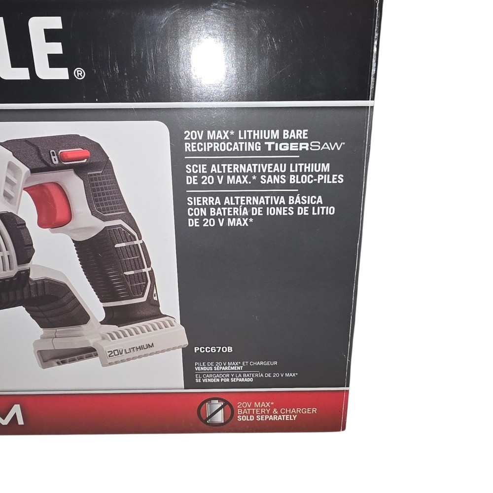 Porter Cable 20-Volt Variable Speed Cordless Reciprocating Saw PCC670B-TOOL ONLY