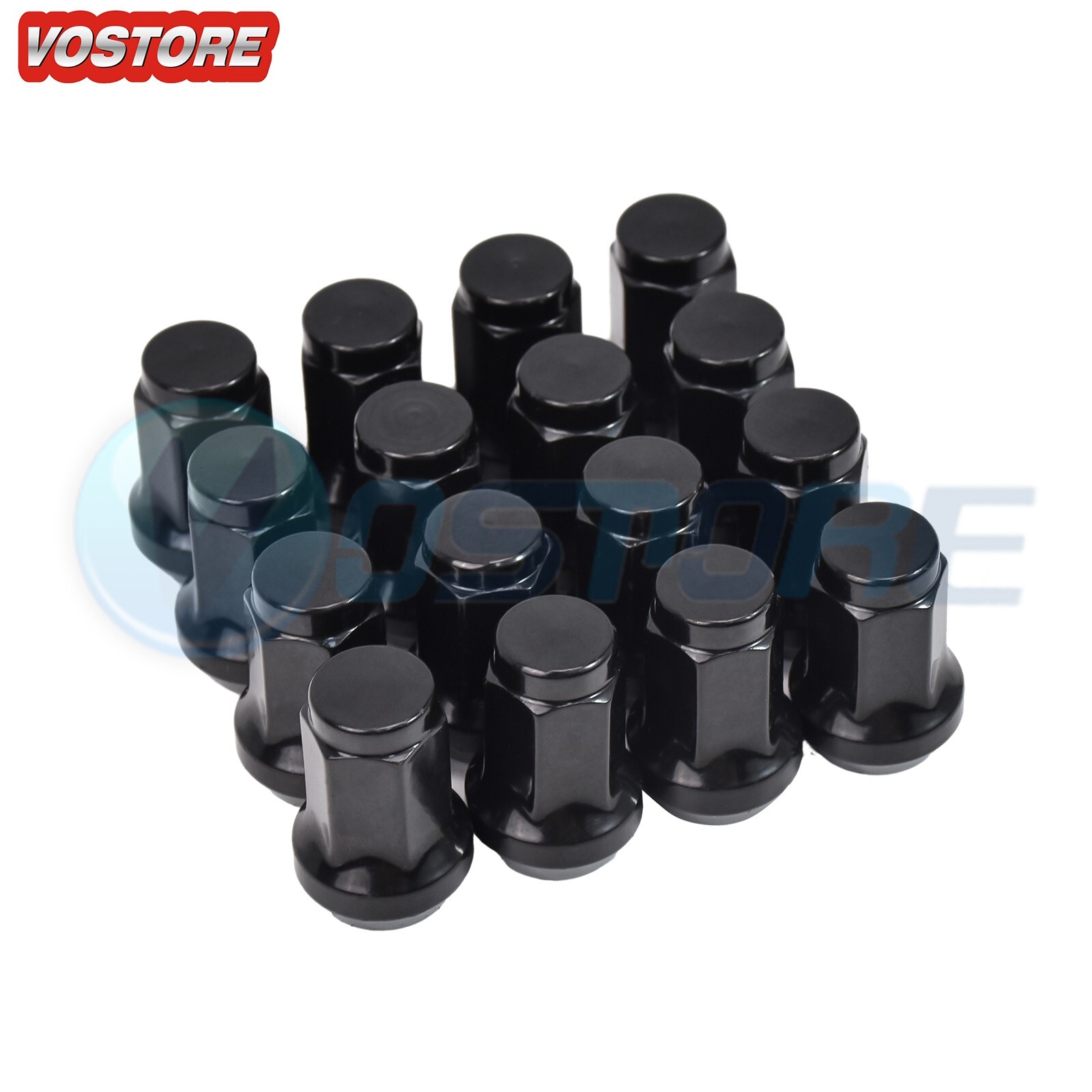 16 Pack M10x1.25 Black Tapered Lug Nuts for Honda Yamaha Kawasaki Can-Am Polaris