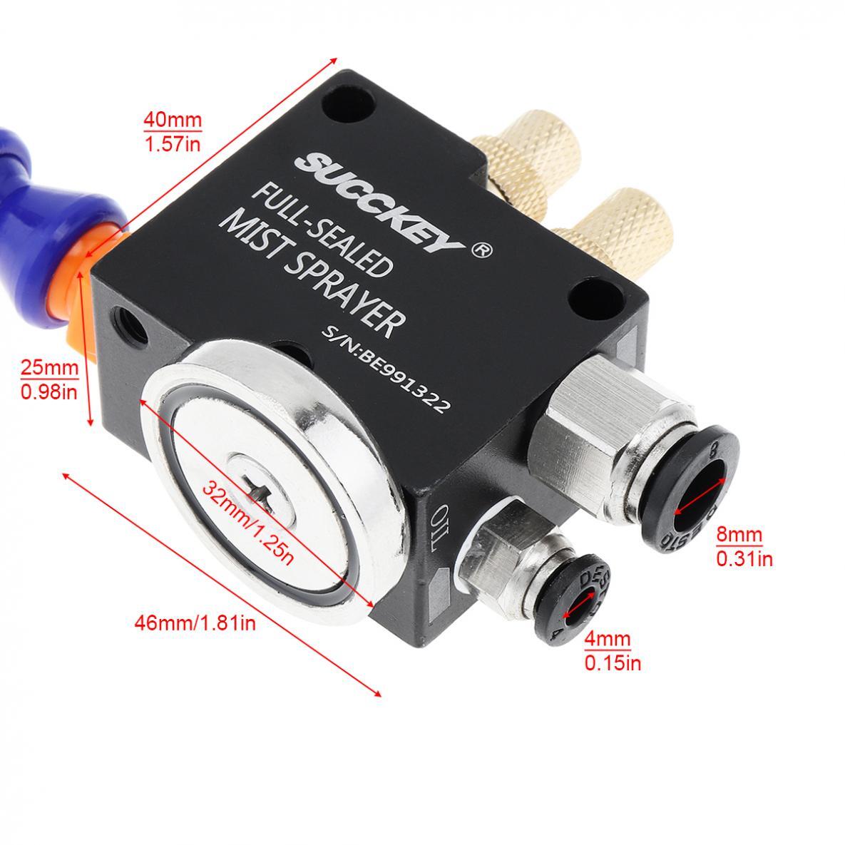 30cm Mist Coolant Lubrication Spray System w/ Magnetic Base & Fully Sealed Tube