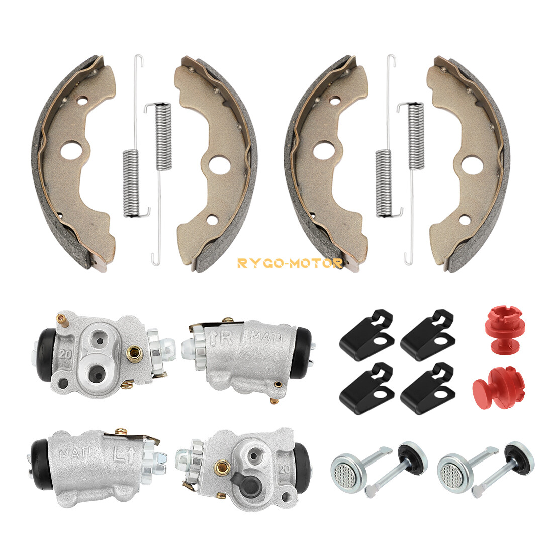 Front Brake Wheel Cylinders W/Shoes Kit for Honda Rancher 350 TRX350 2000-2003