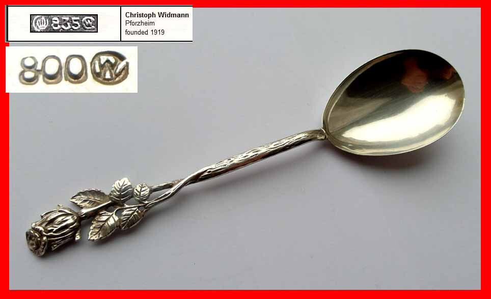 Rare Serving Spoon/ Cream Spoon/ Spoon, Ch. Widmann, 800 Silver E426