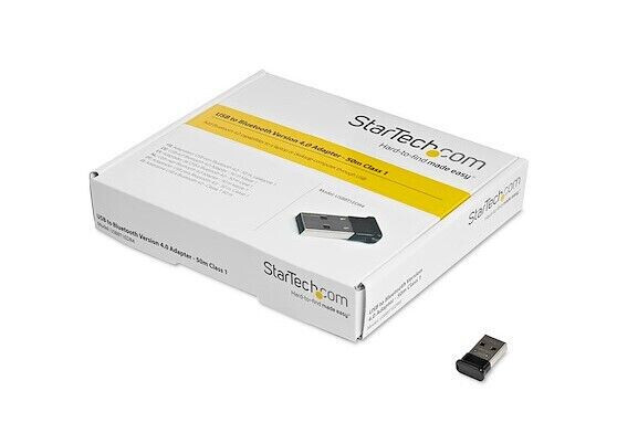 StarTech Mini USB Bluetooth 4.0 Adapter - 10m (33ft) Class 2 EDR Wireless Dongle