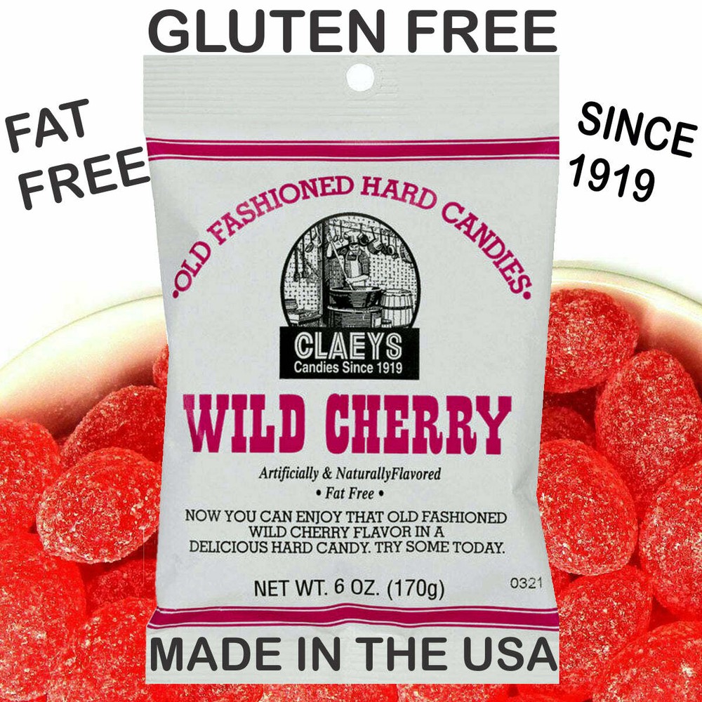 Claeys Sanded Cherry Drops Old Fashioned Nostalgic Candy , 4 lbs