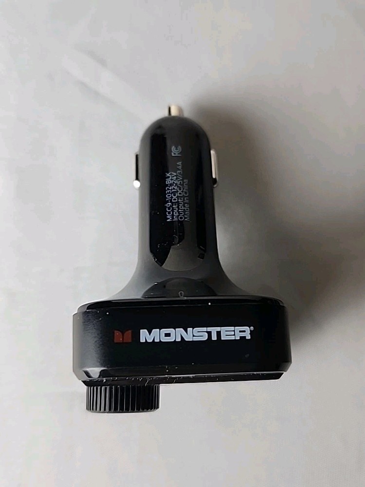 Monster Bluetooth FM Transmitter with 3.4 Amp USB Charging Ports Voice Assistant