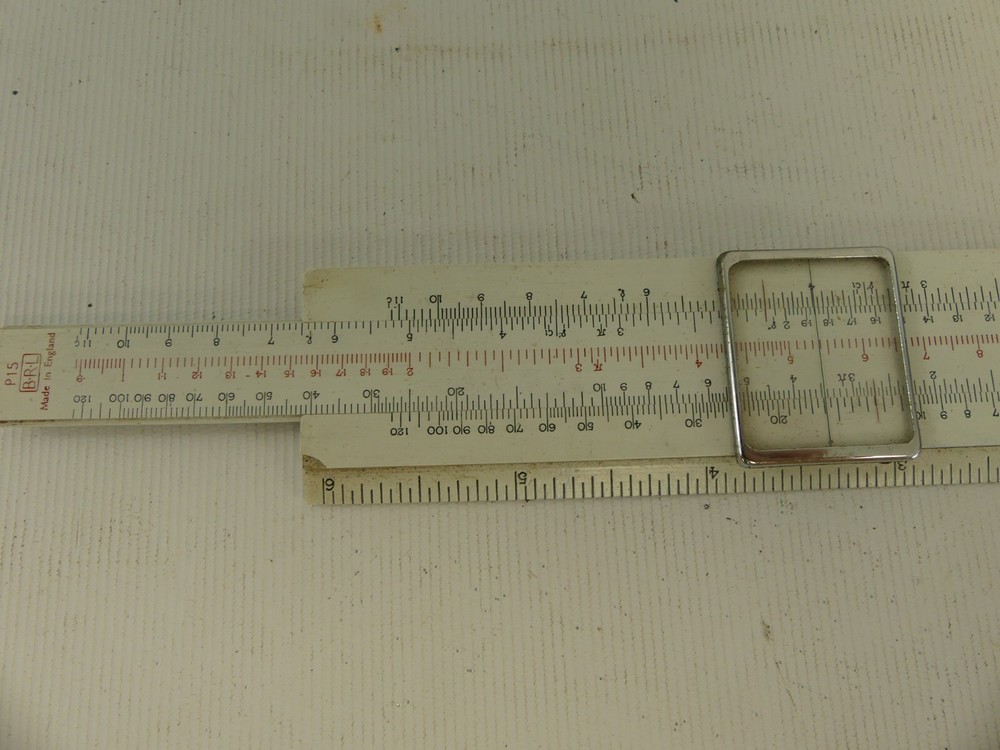 (RefJOH41) Technical drawing tools slide rule compass set square