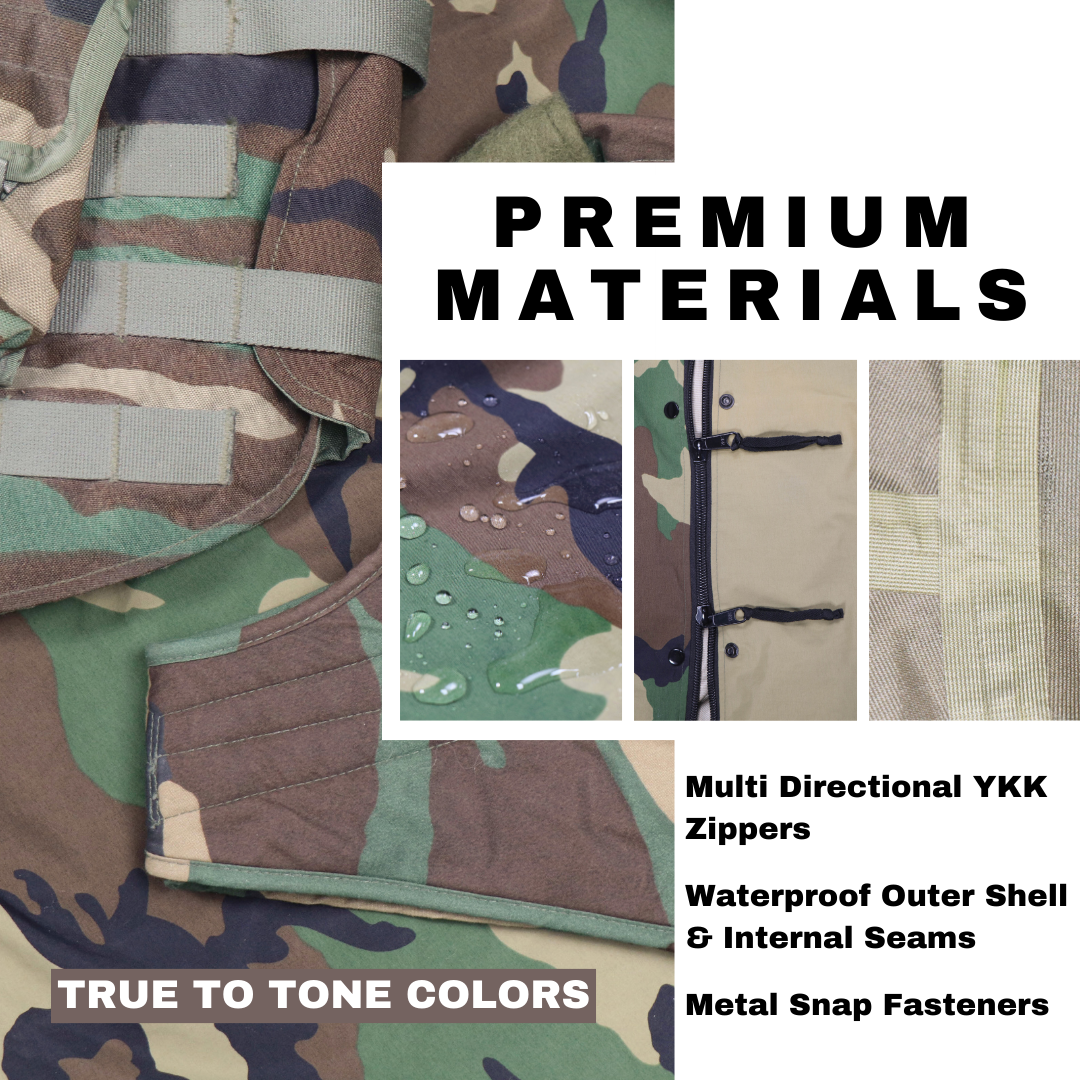 NEW Gear Rack BDU Bivy Cover Woodland M81 Waterproof Goretex Sleeping Bag Cover