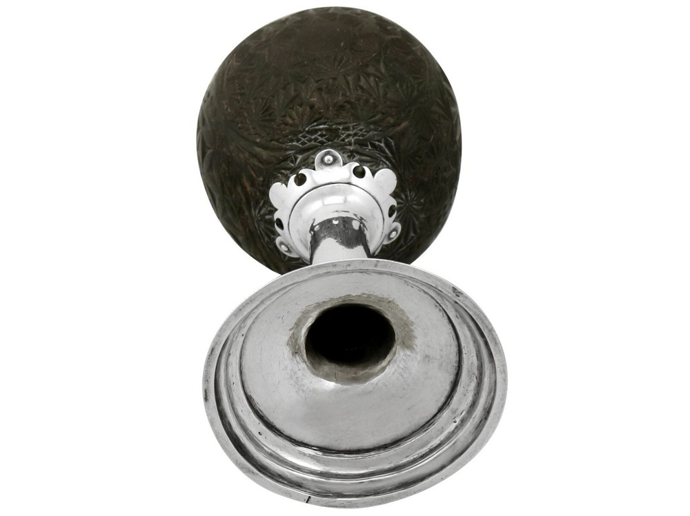 1820s Silver Mounted Coconut Cup