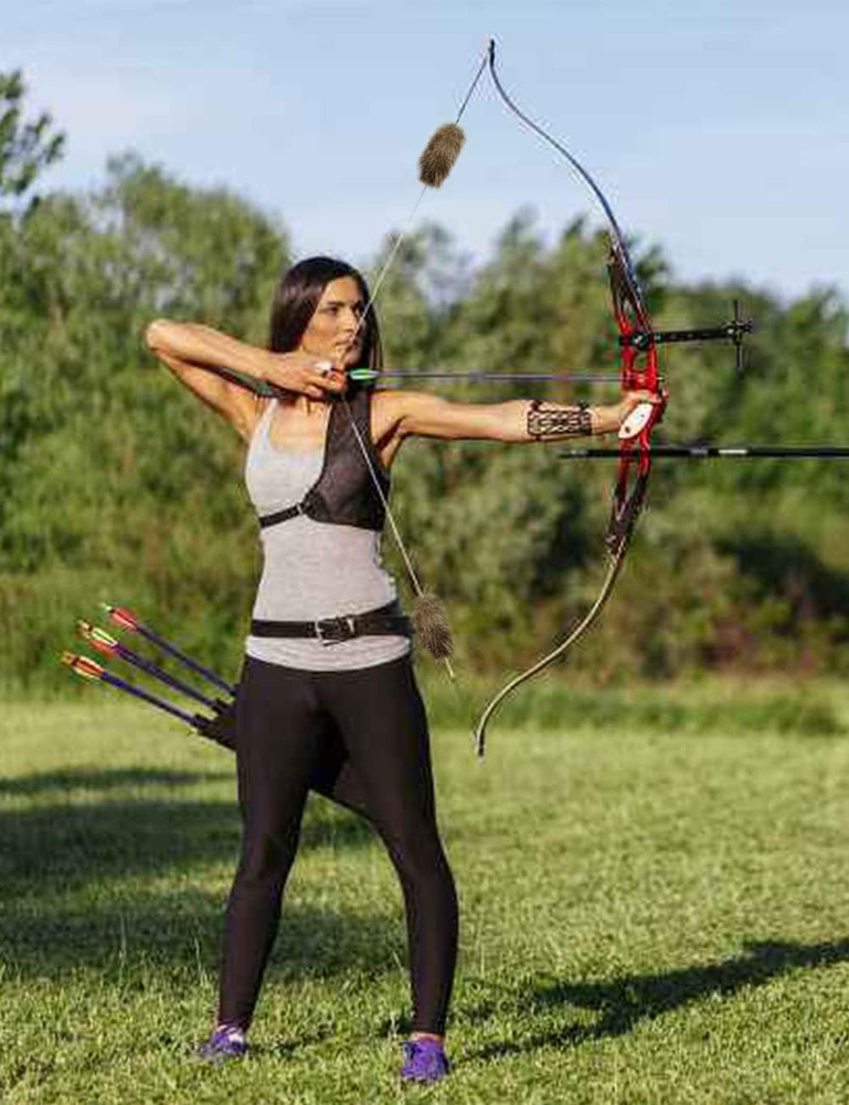 THREE ARCHERS 2Pcs String Silencer Traditional Archery Bowstring Dampeners Beave