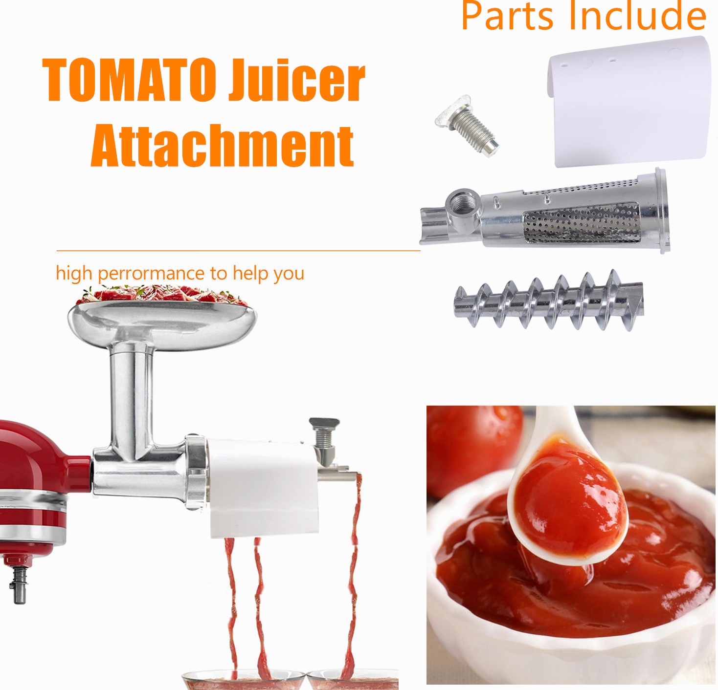 Tomato Juicer Fruit Vegetable Strainer Attachment For Kitchenaid Mixer Parts US