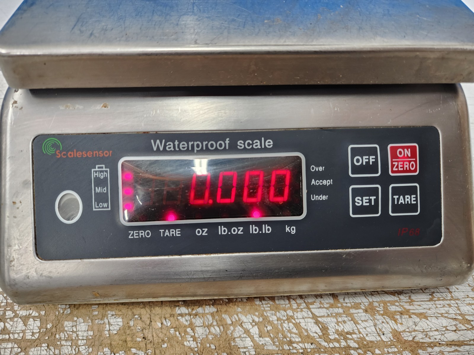 Scalesensor Waterproof dual side screen Industrial Kitchen Lab Scale up to 7.5kg