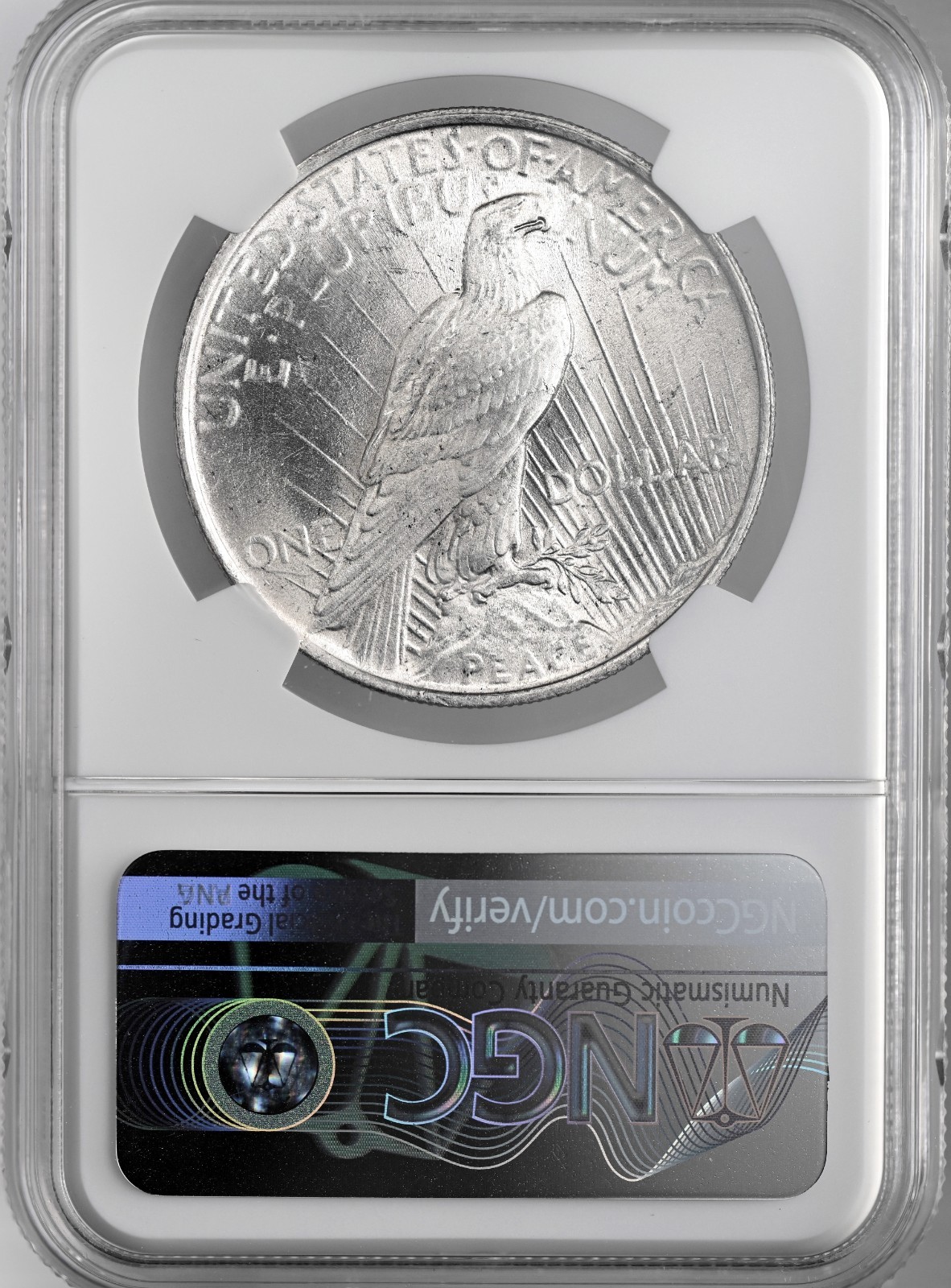 1924-P $1 PEACE SILVER DOLLAR "PHILADELPHIA MINT" NGC MS63 #8678136-010