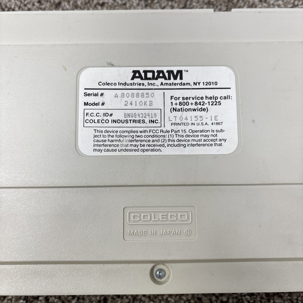 Adam Computer Keyboard TESTED READ