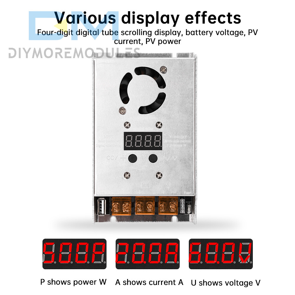 MPPT 500W 20A Solar Controller DC18-80V Step-down Charging Controller 12V 24V