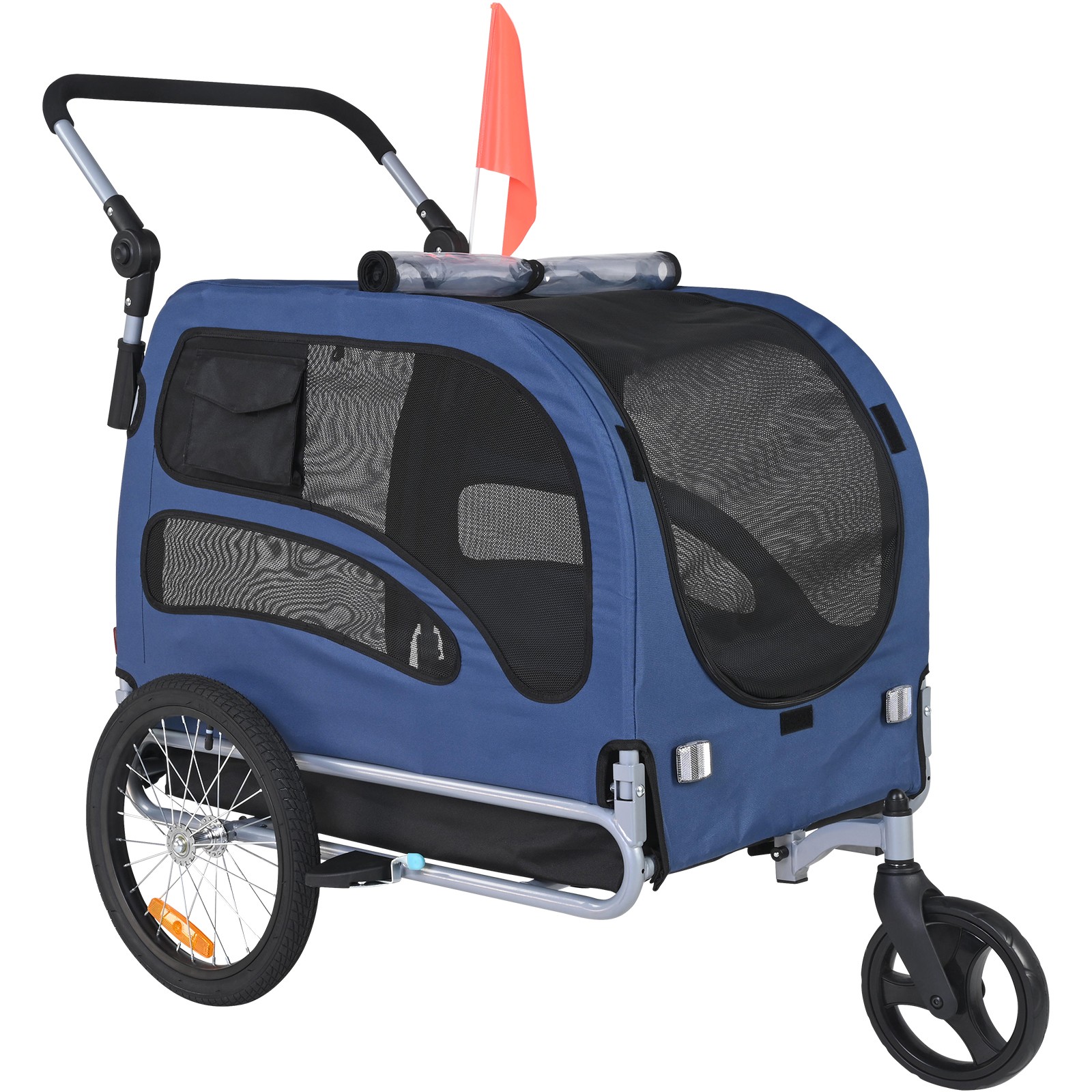 Pet Bicycle Trailer & Stroller Dog Cat Bike Carrier 100 lb Water Resistant
