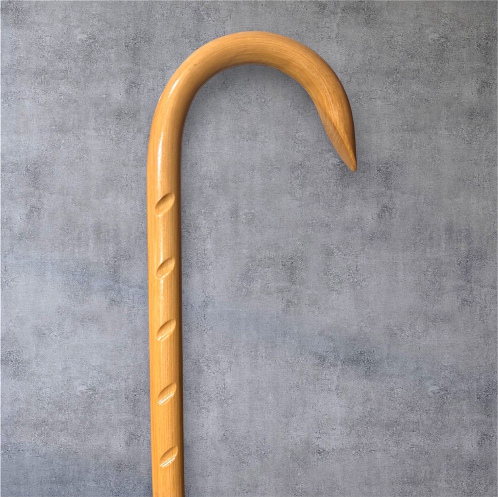 Classic Light Brown Walking Cane Grips Strong Solid Hickory Masters LuxCane P8LB