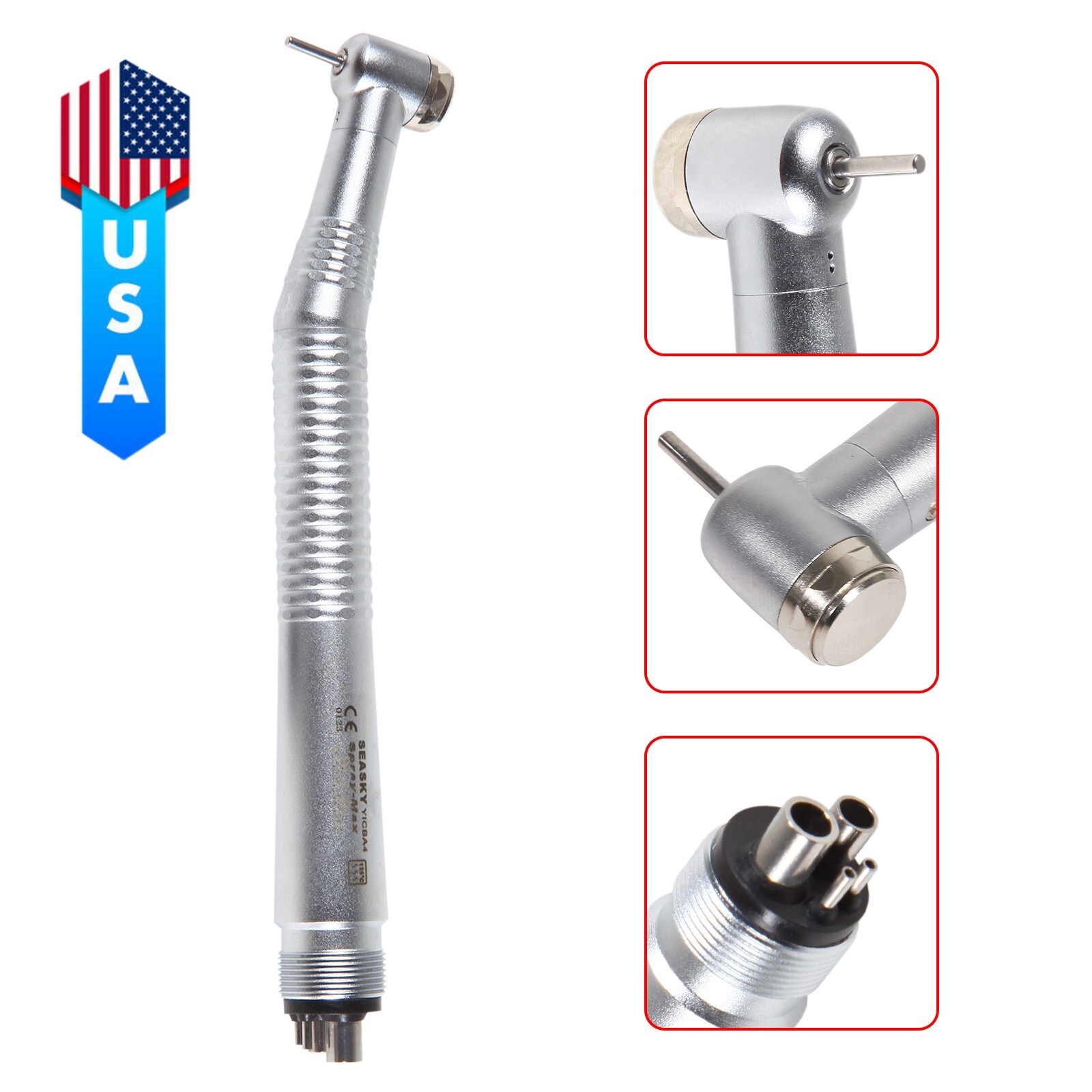 10pcs NSK PANA MAX Style Dental High Speed Handpiece Push Button 4 Hole Y1BA4 SK
