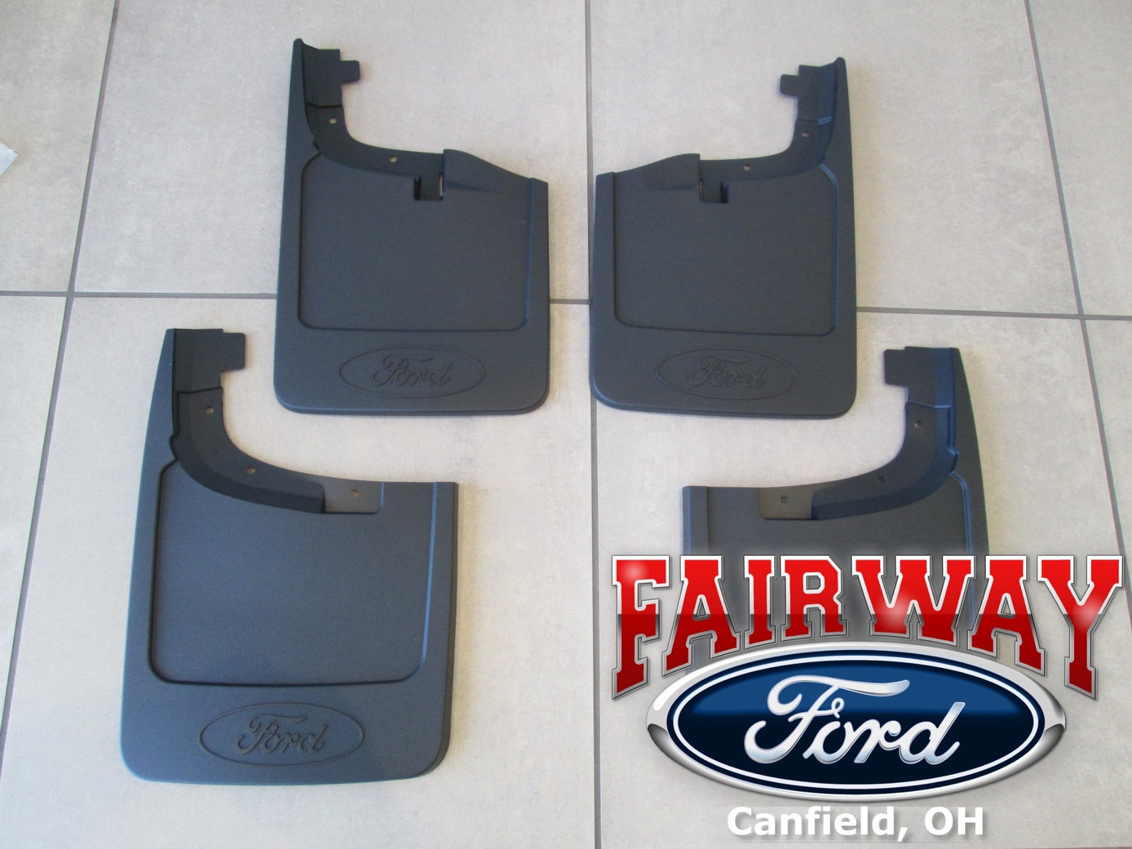 23 thru 25 Super Duty F-250 F-350 OEM Ford Molded Splash Guard Mud Flap Set 4-pc