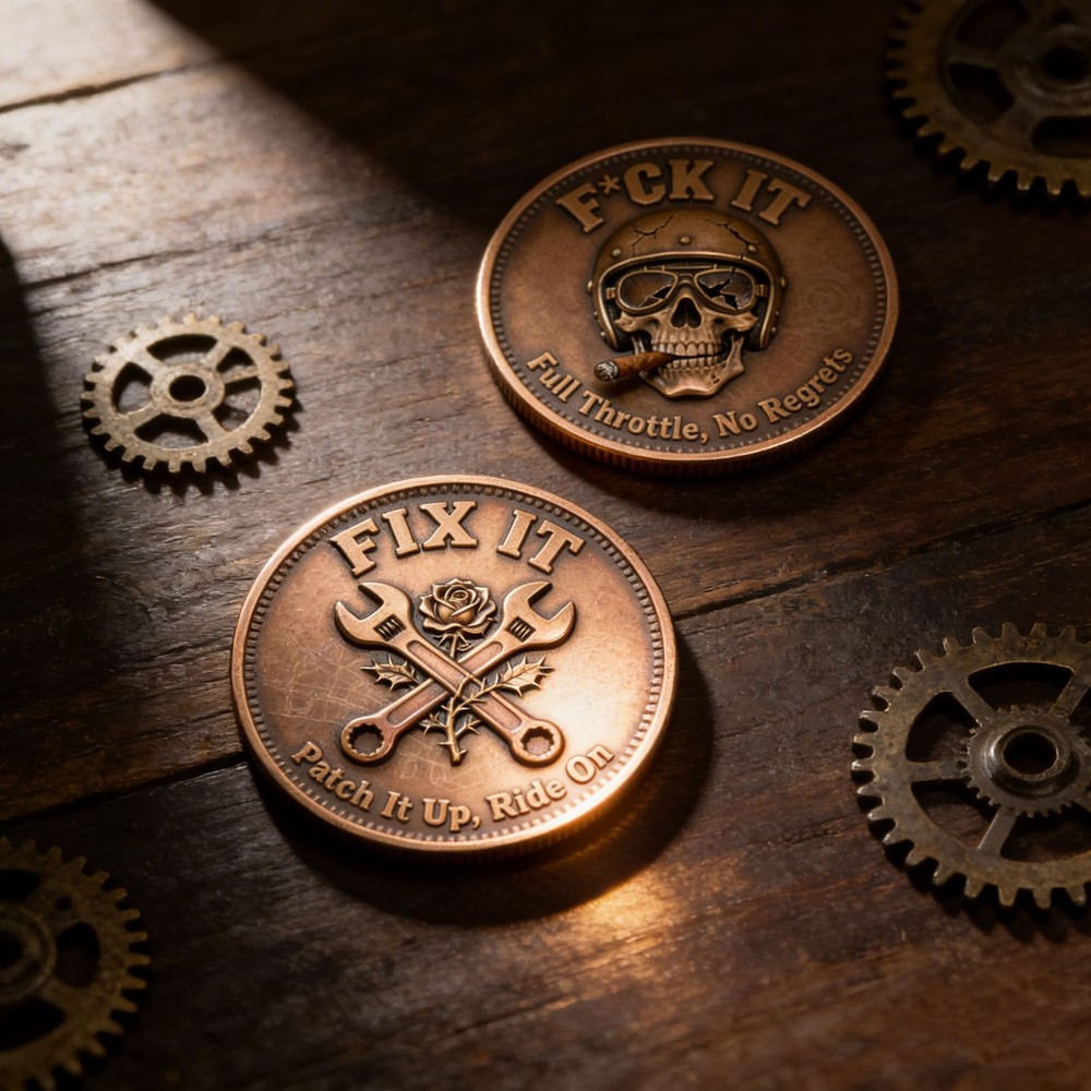 F**K IT Fall Throttle. No Regrets Commemorative Coin