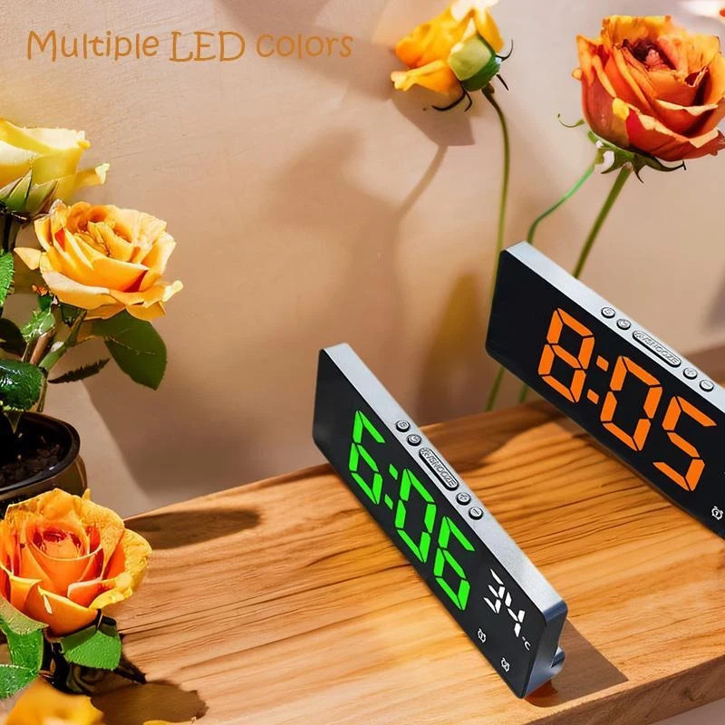 Digital Alarm Clock Travel Clock with Temperature Table Clock Random Display