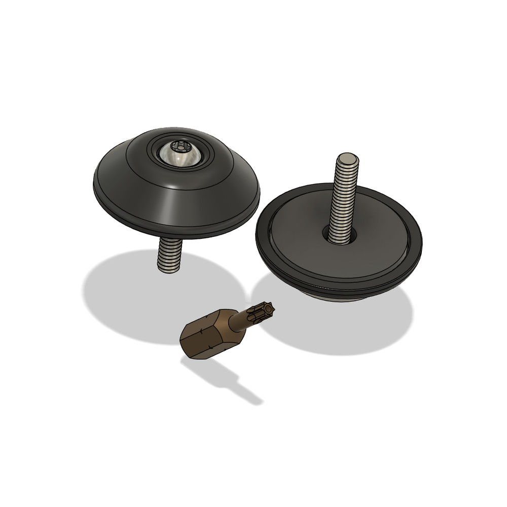 Hummingbird Helix 5 Tamper Resistant Gimbal Knobs 8-32 Thread