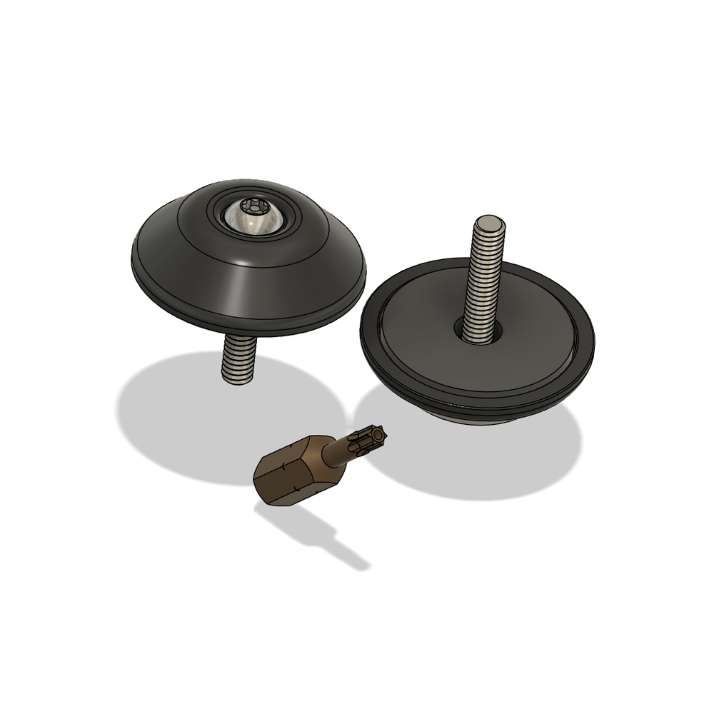 Hummingbird Helix 5 Tamper Resistant Gimbal Knobs 8-32 Thread