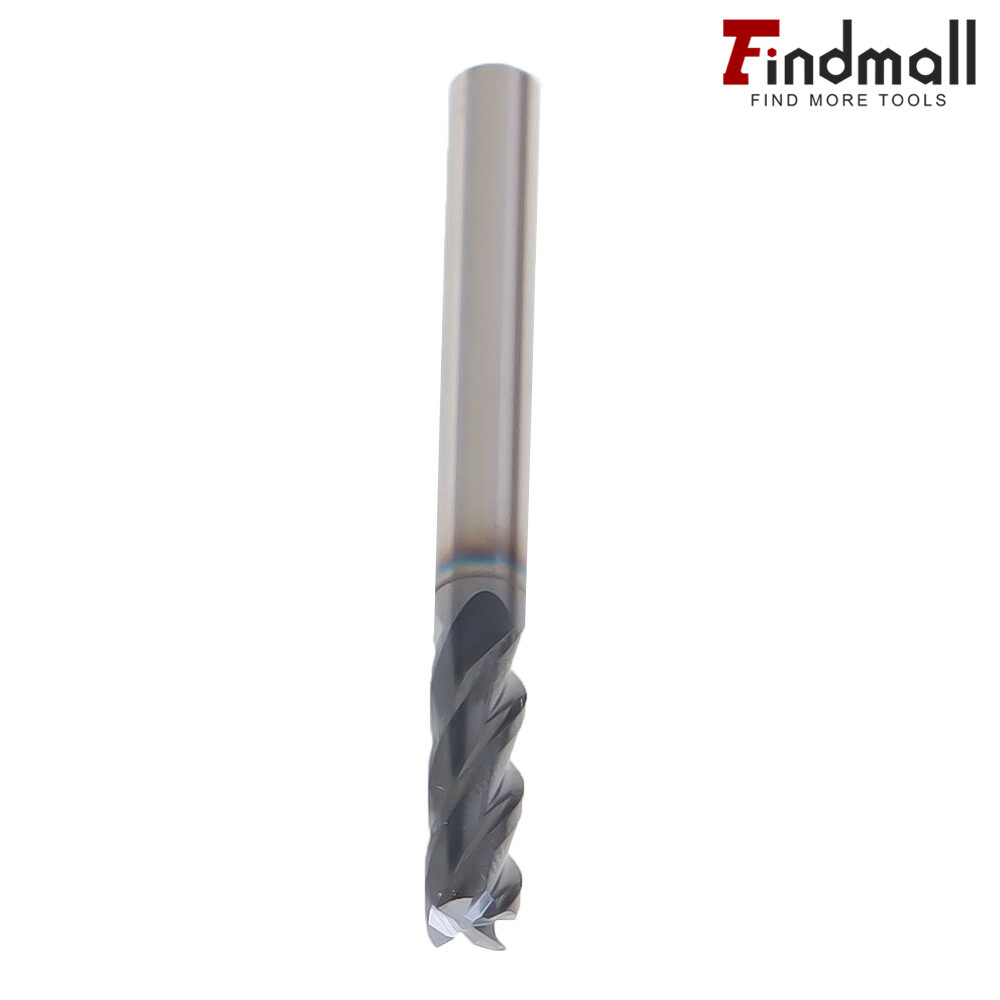 Findmall 5 PCS 3/16" SHANK DIAMETER 4 FLUTE CARBIDE END MILL - TiALN COATED