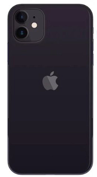 iPhone 12 Housing Chassis Frame Back Cover Rear Glass OEM Genuine - Black - B