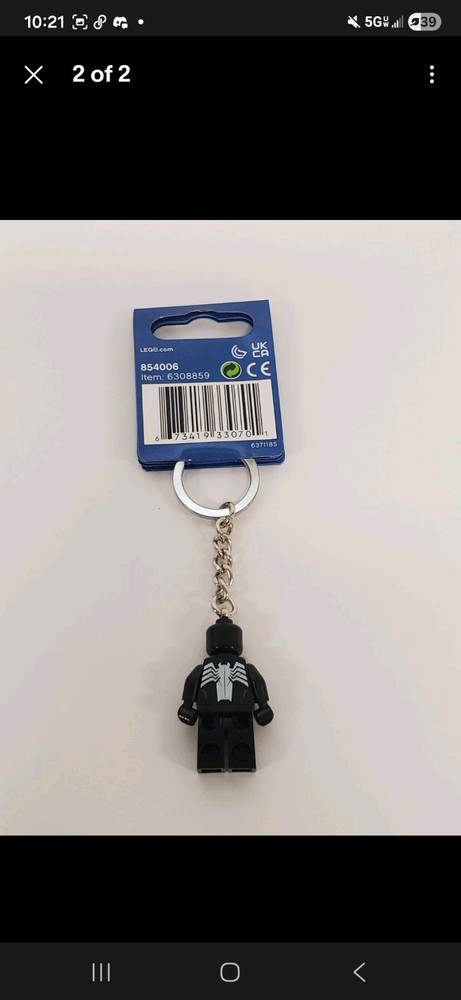 LEGO Marvel: Venom Keychain NEW