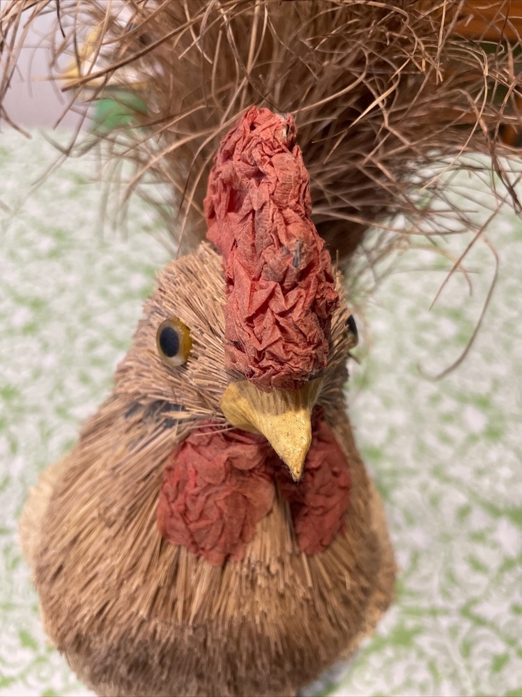 Straw Rooster Figure